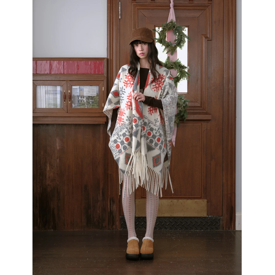 DKZ【12/10 20:00上新】节日氛围感流苏披肩