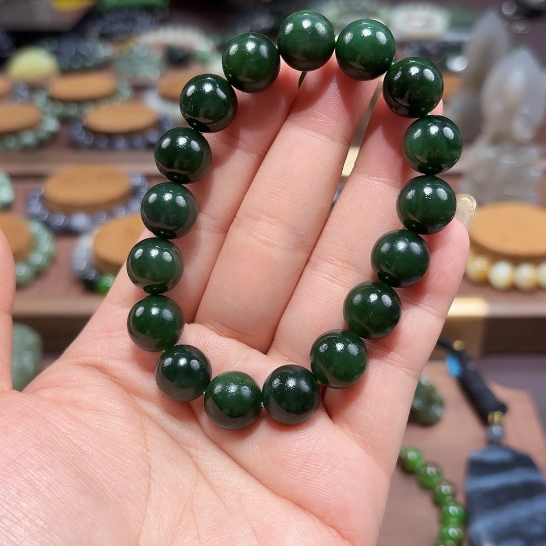 “***乖和田玉（碧玉）未镶嵌手链12