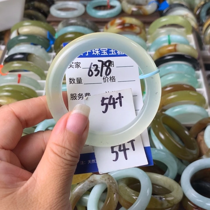 蛇纹石玉未镶嵌手镯6378