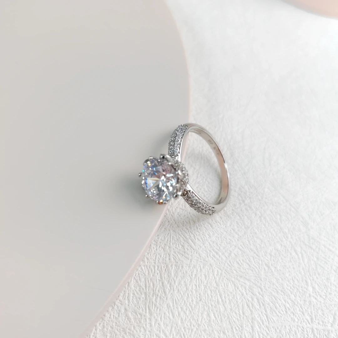 XUPING/旭平首饰 合金合成锆石戒指 夏上新莲花 GDQ X000707324