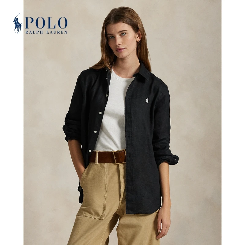 Ralph Lauren/拉夫劳伦女装 25年早春经典版型亚麻衬衫RL26440