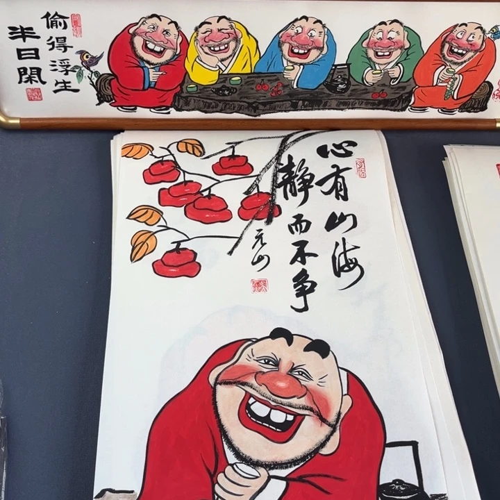 国画纯手绘禅意画作品