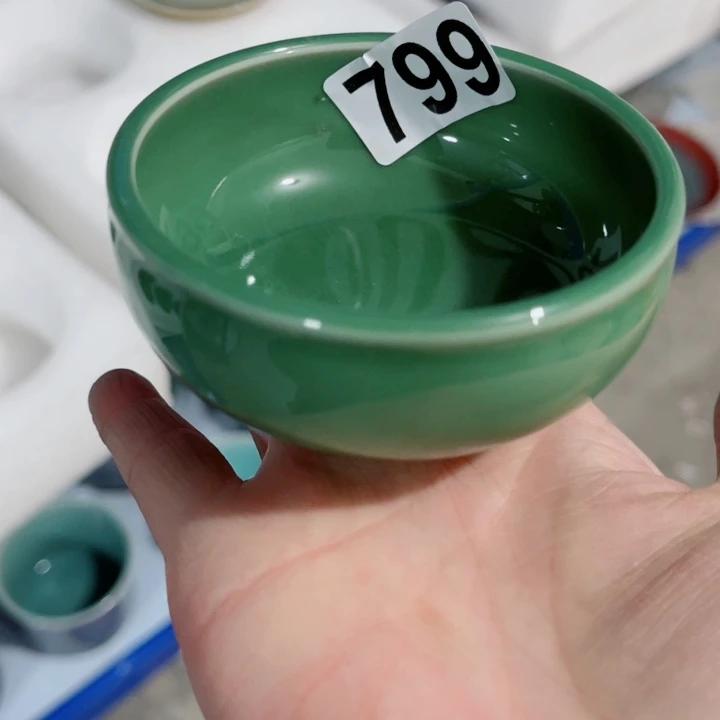 莲花鼓型炖盅粉青哈哈哈碗