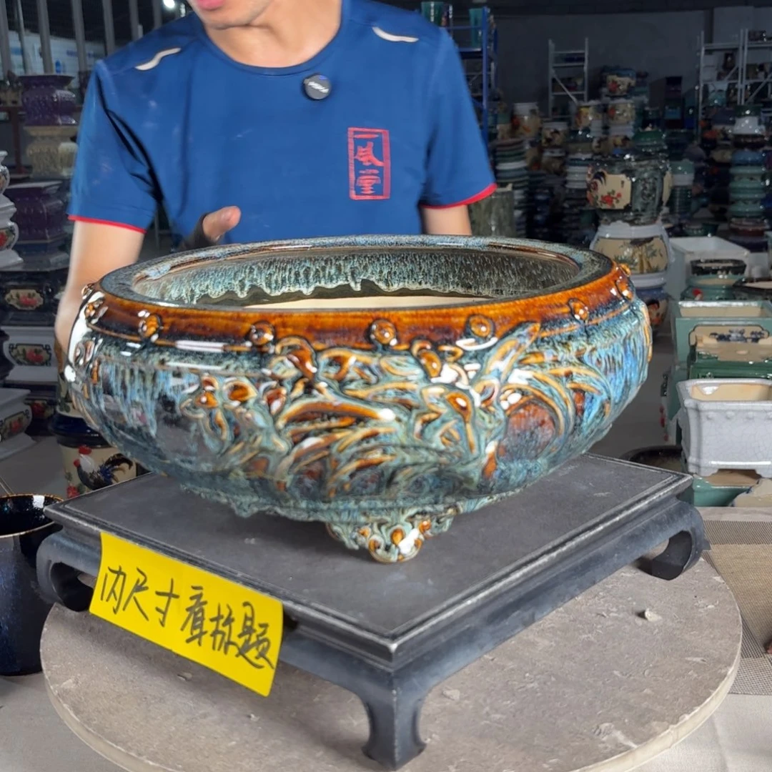 原***你一风堂石湾花盆 内27*11