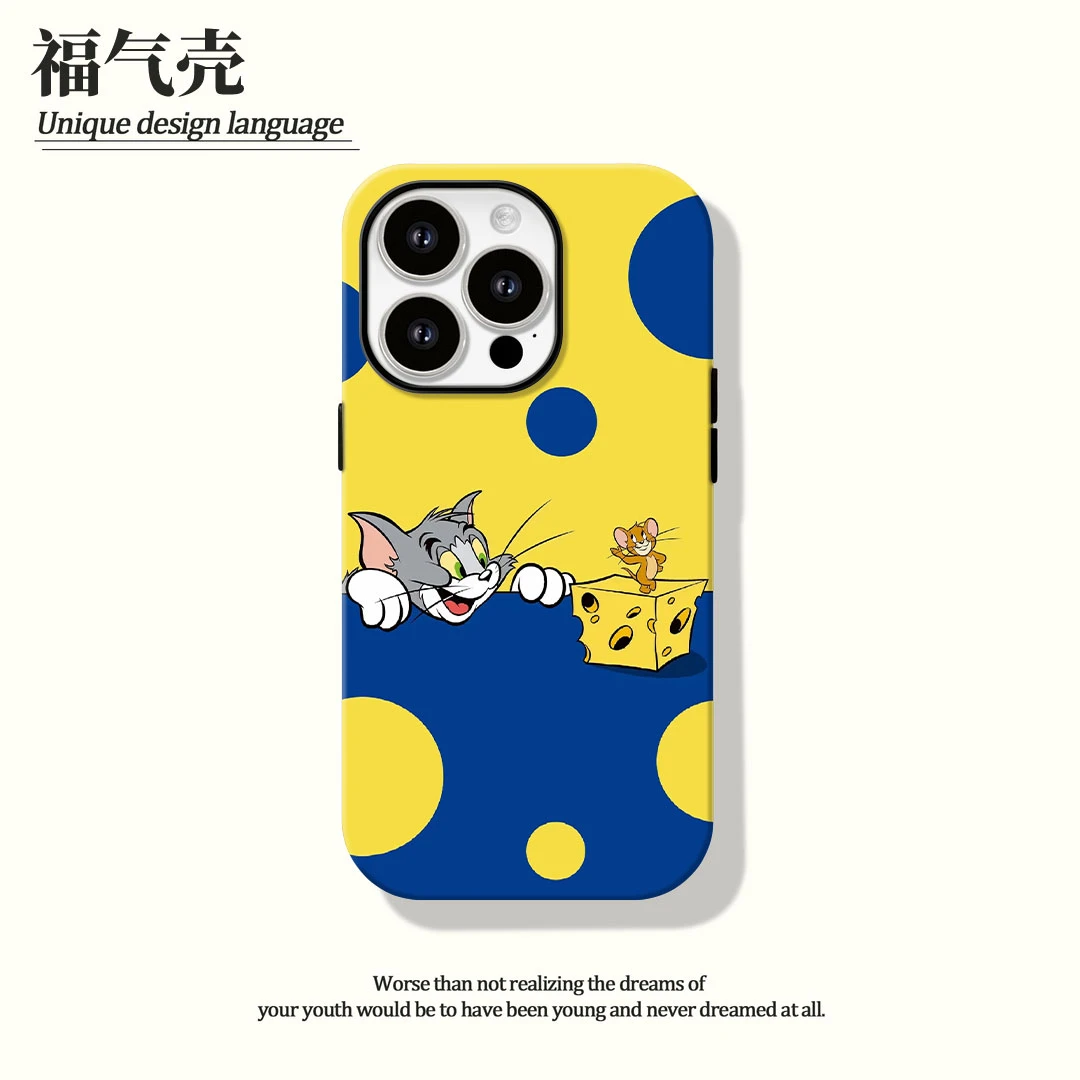 猫和老鼠菲林二合一适用苹果16promax华为vivo小米oppo手机壳