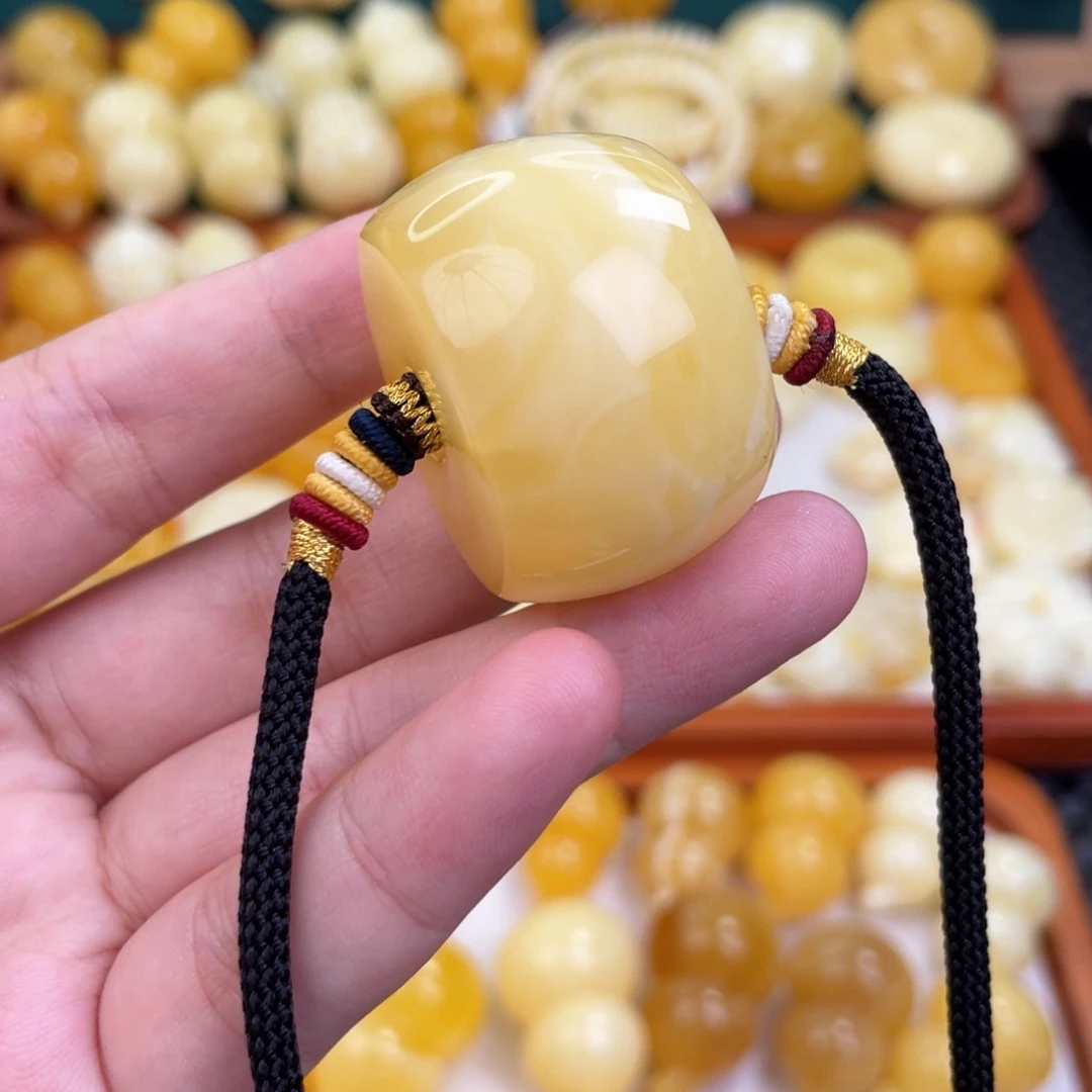 蜜蜡未镶嵌毛衣链蜜蜡