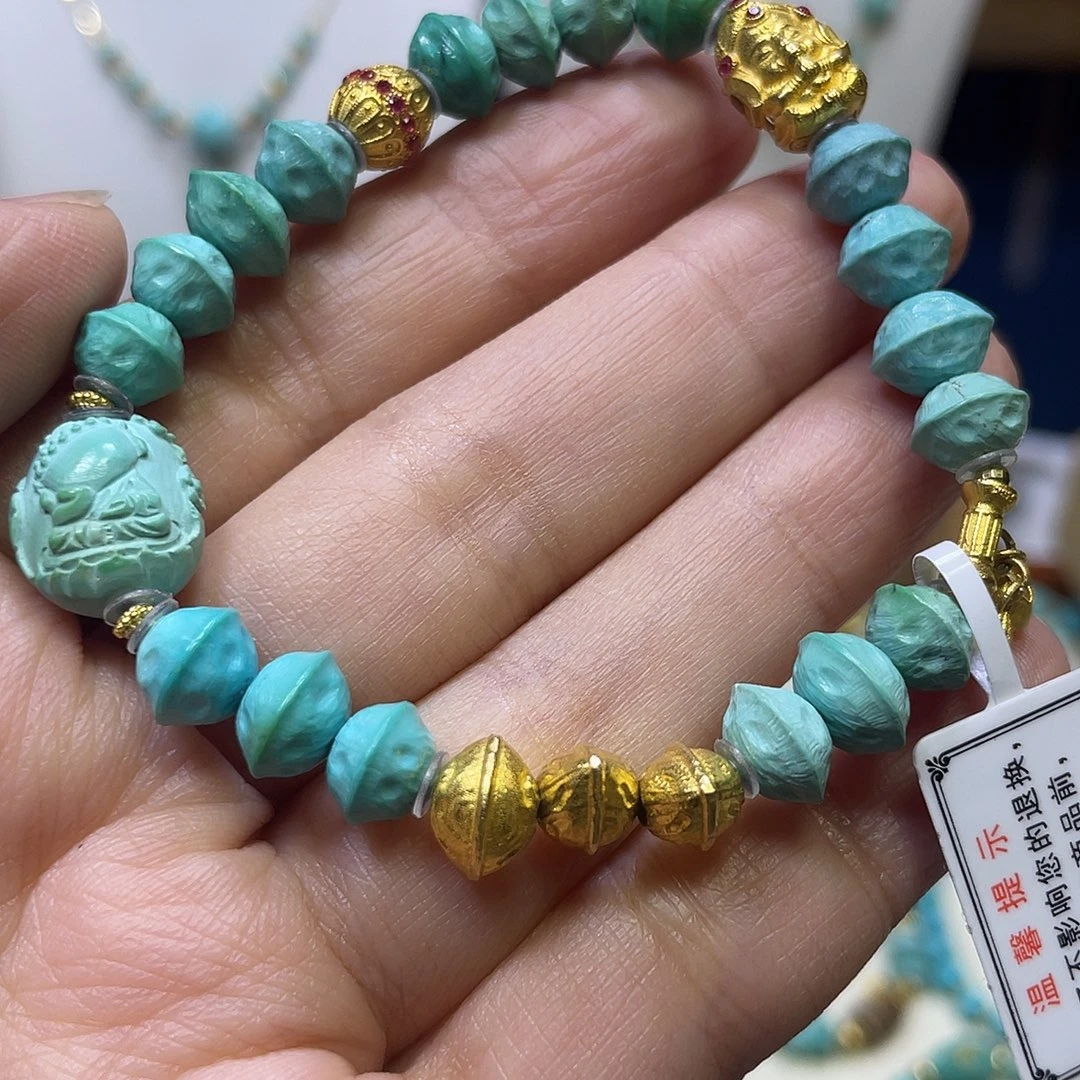 绿松石18K金镶嵌单圈