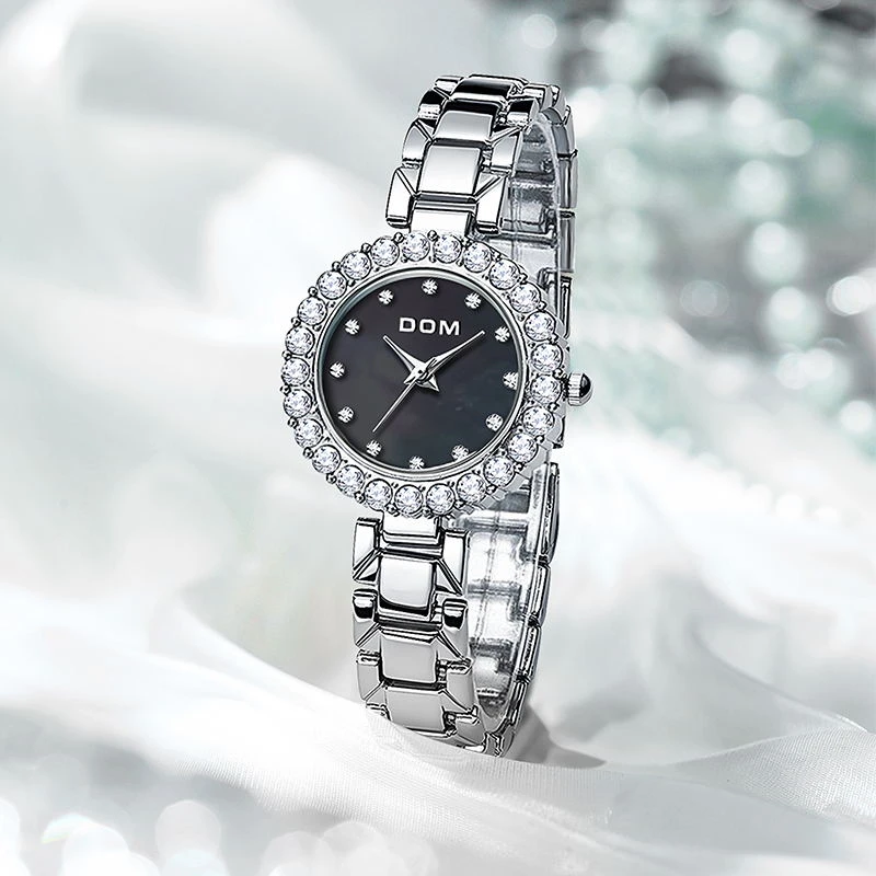 DOM手表时尚气质简约精致贝母面手链防水女表G-1683MC