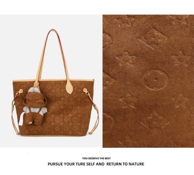 琥珀流光经典老花轻奢单肩手提菜篮子#9051