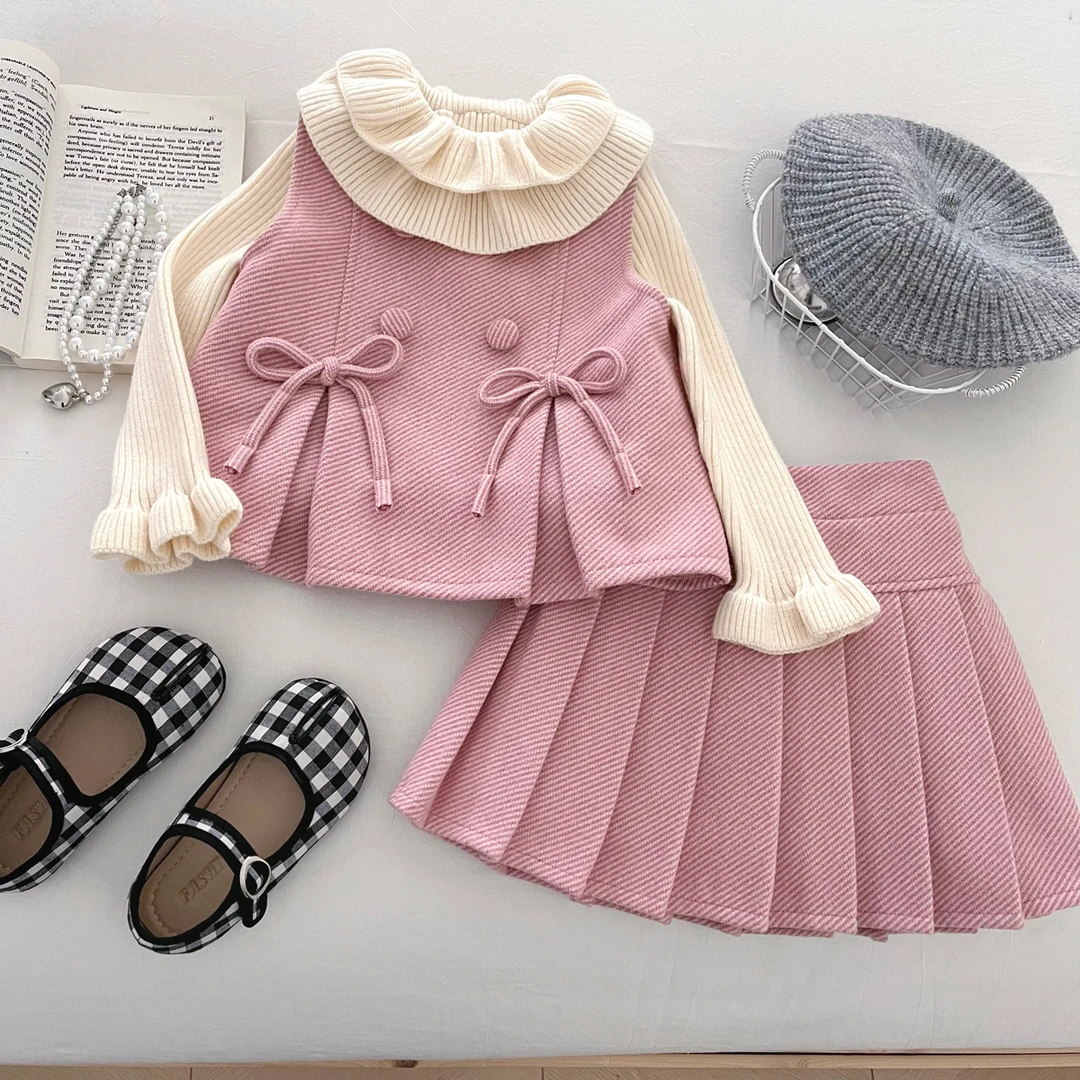 2025女童冬季马甲上衣长裤套装DD50165