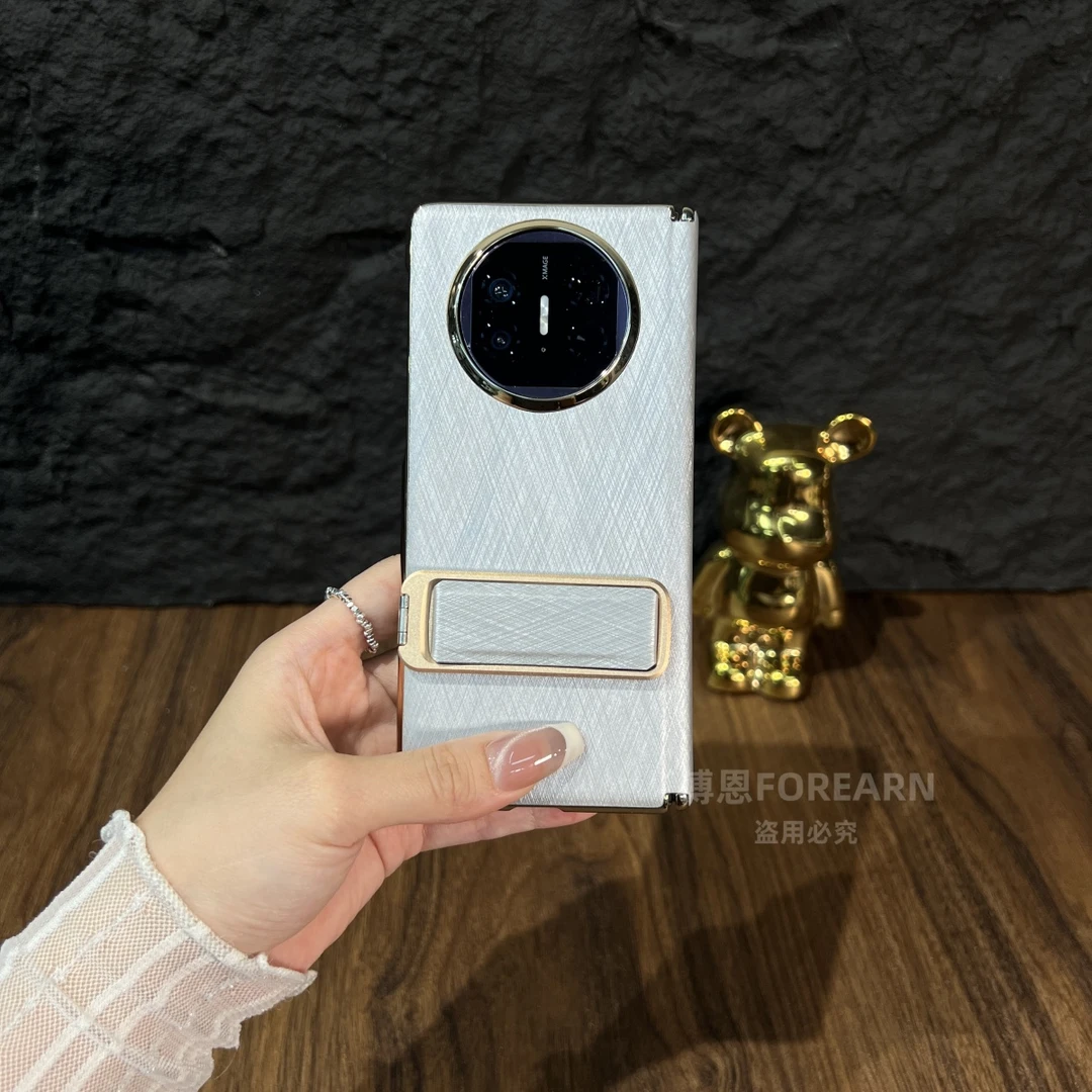 适用于华为matex5手机壳金丝后壳外matex6折叠屏x3保护套旋转支架