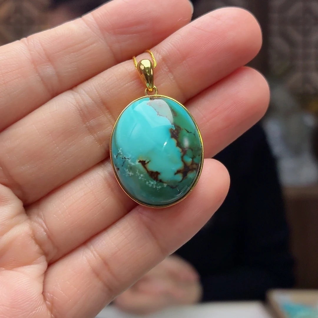 银S925镶嵌绿松石珠宝奇石