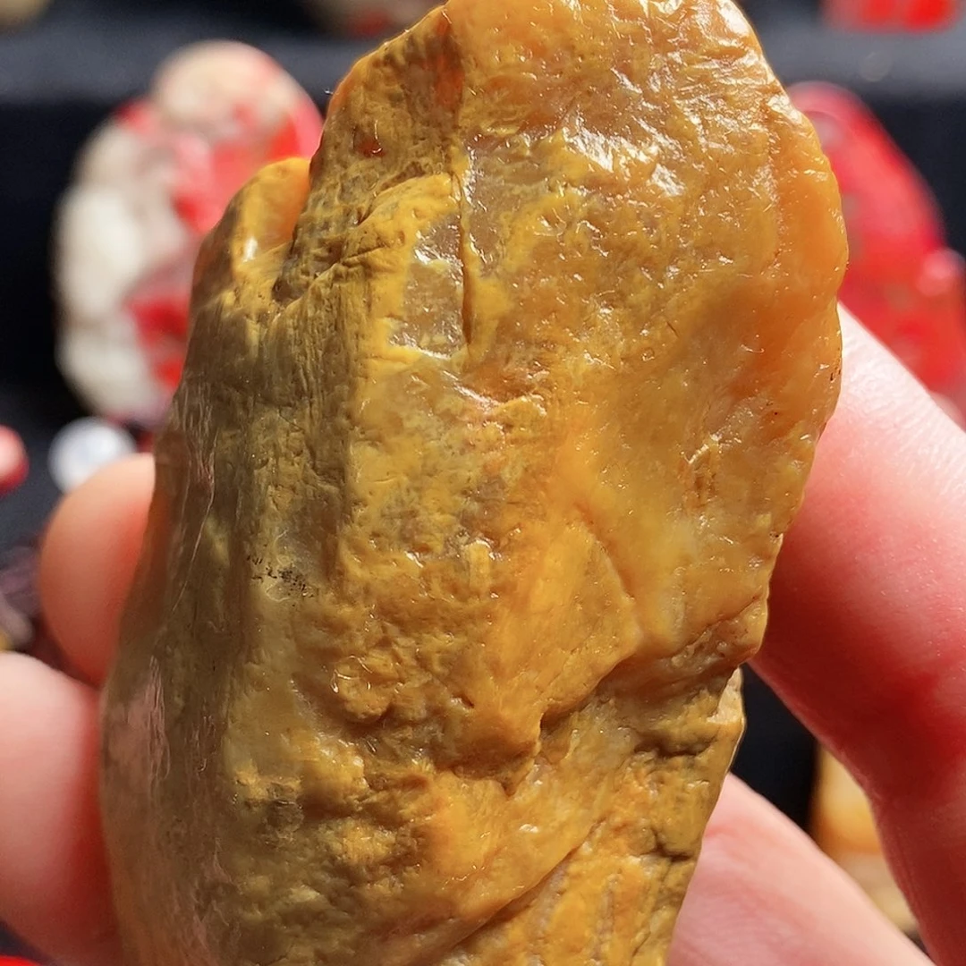 印石昌化石昌化田黄手把件毛料