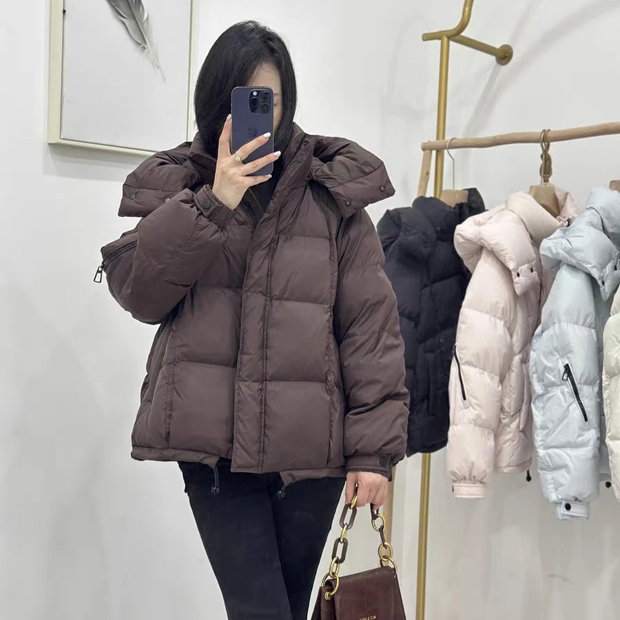 黄静家  欧韩系连帽新款泡芙棉衣