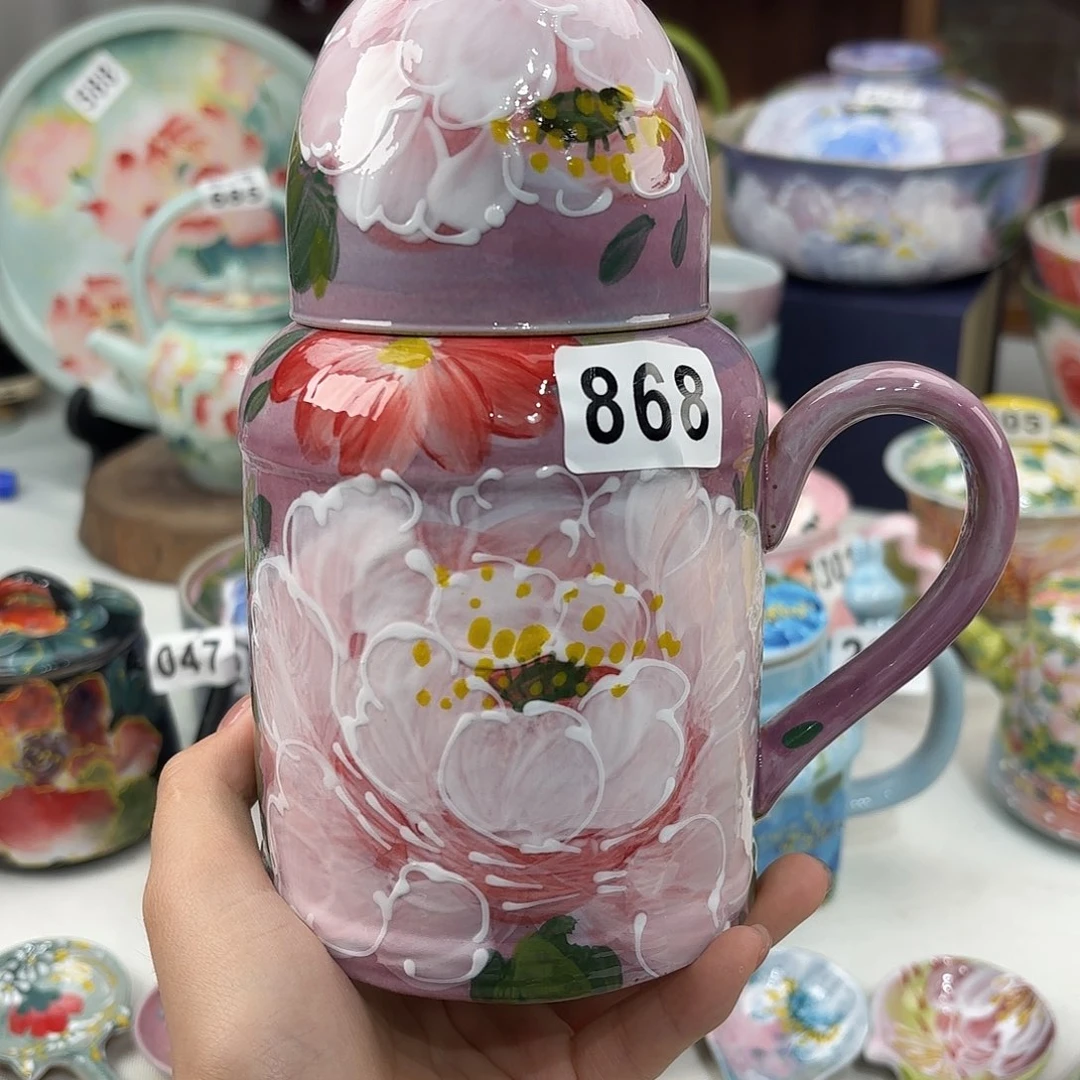景德镇手绘高温釉下彩陶瓷茶具