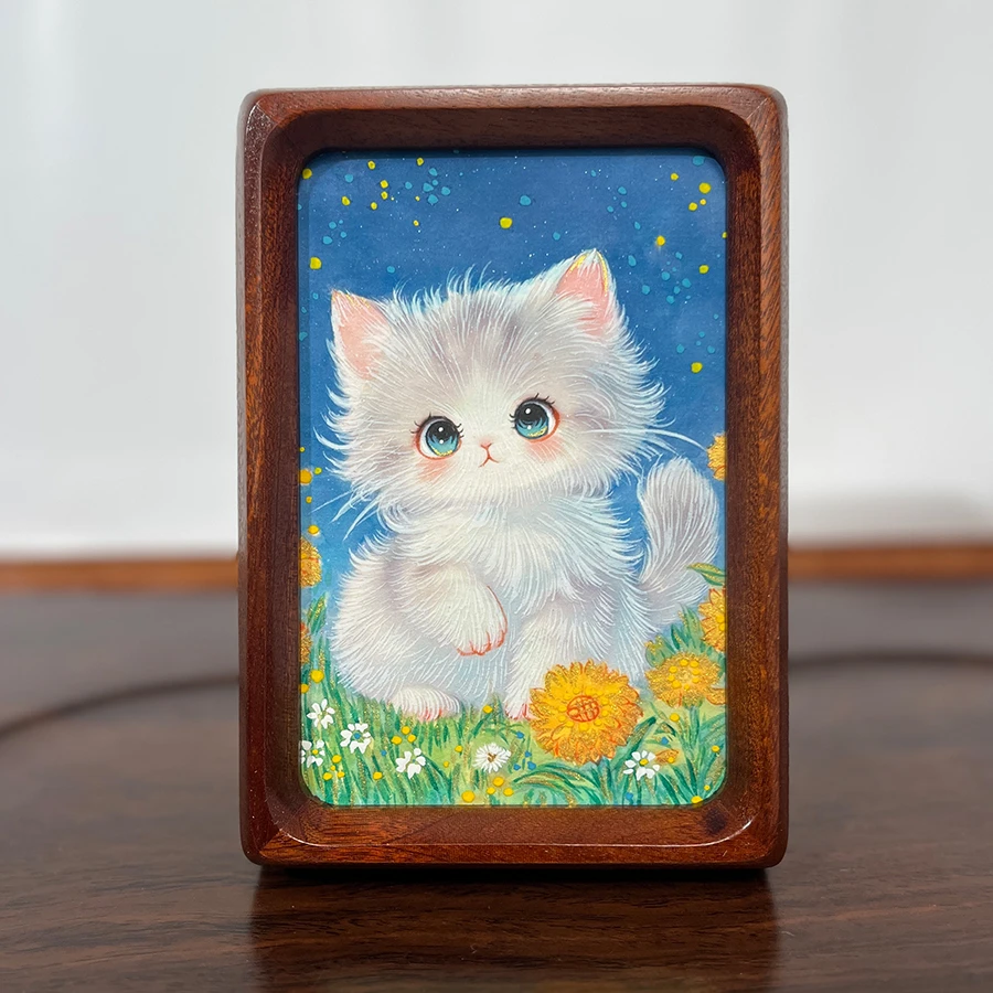 【小布偶】6纯手绘国风新中式茶室玄关办公室床柜伴手礼摆台国画