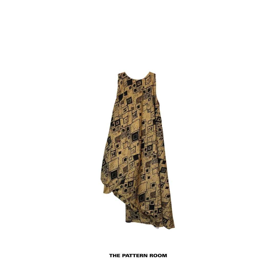 The pattern room | 纹理之美克林姆特失序几何解构连衣裙