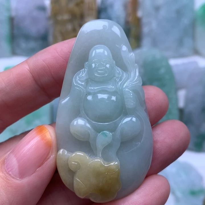 定制翡翠未镶嵌挂件佛挂件