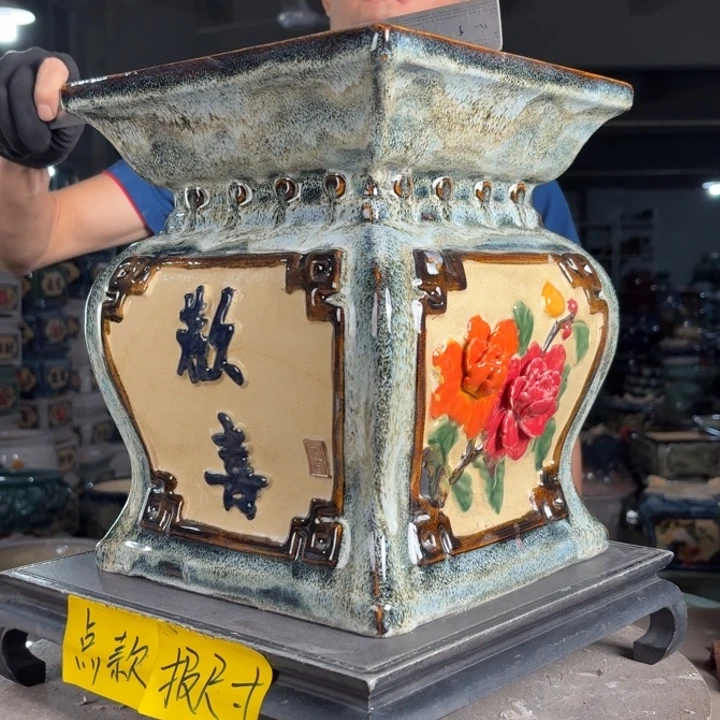 一风堂石湾花盆 面25高30微瑕