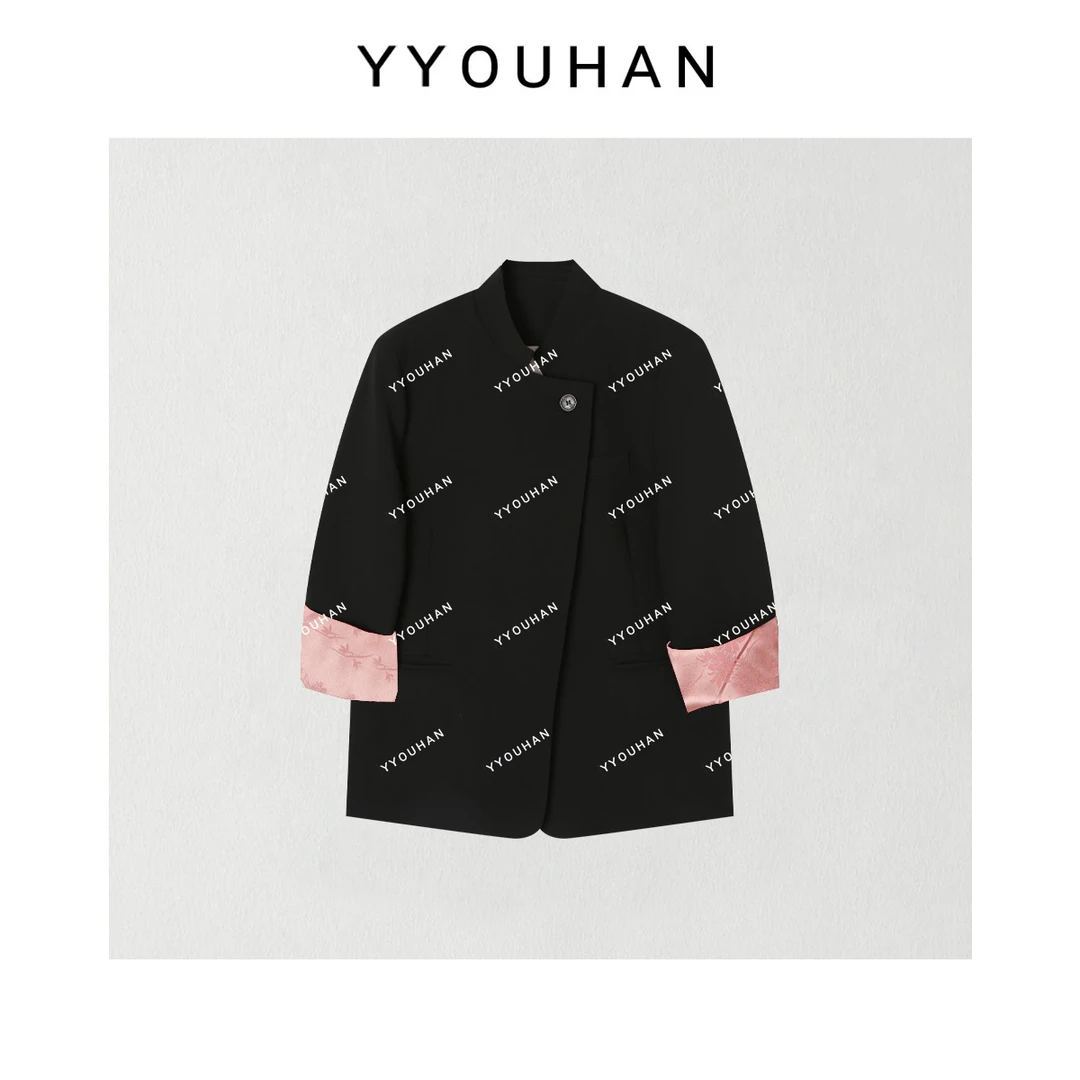 YYOUHAN 2025新款小众设计内里撞色简约百搭西装外套 2502C249