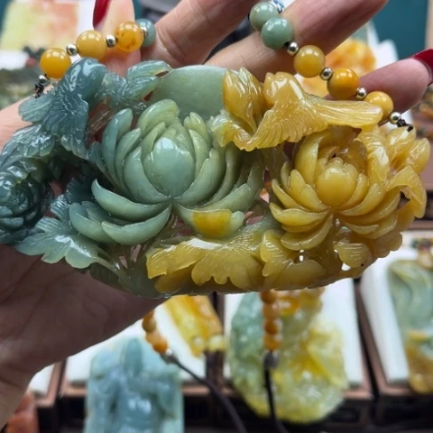 岫玉挂件未镶嵌挂件