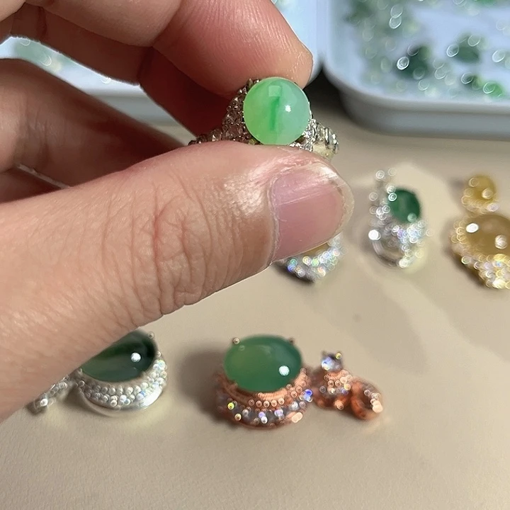 翡翠裸石缅料A货翡翠