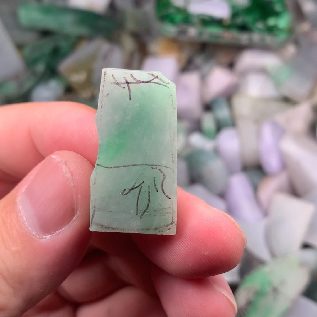 定制翡翠未镶嵌竹子