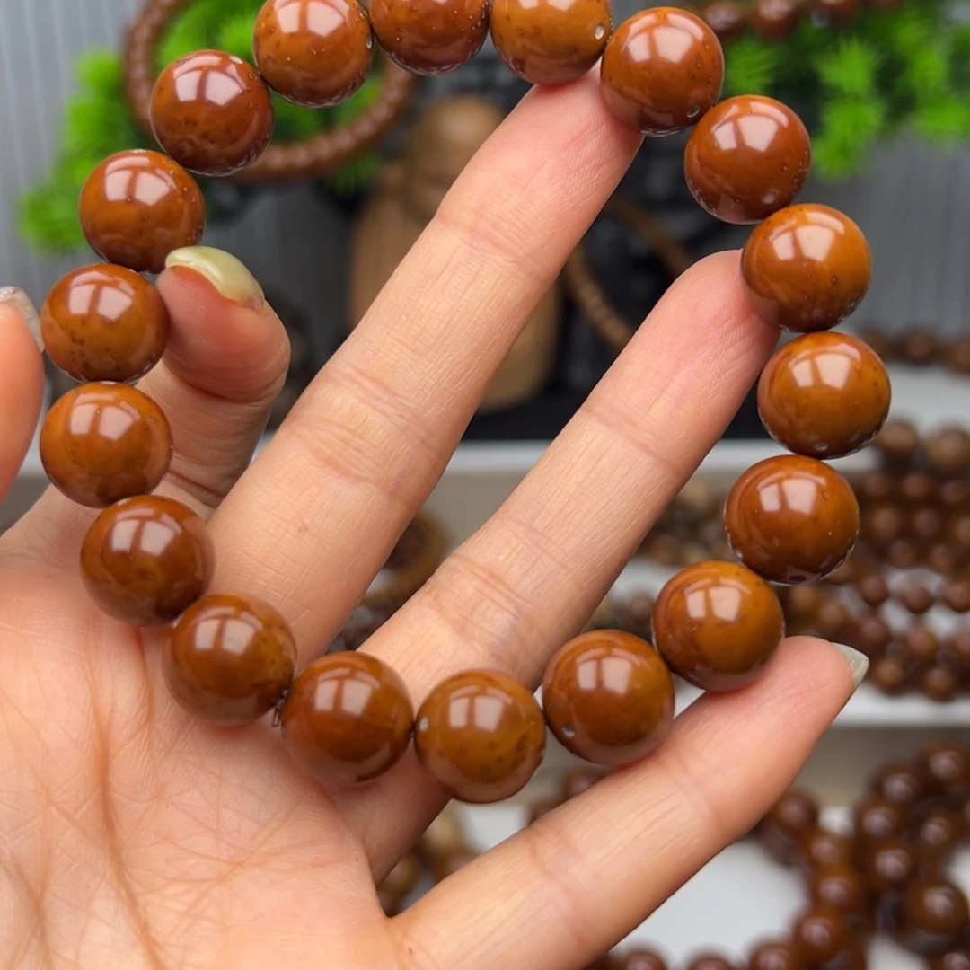 紫金鼠手串对**点卡12.8半实心光珠