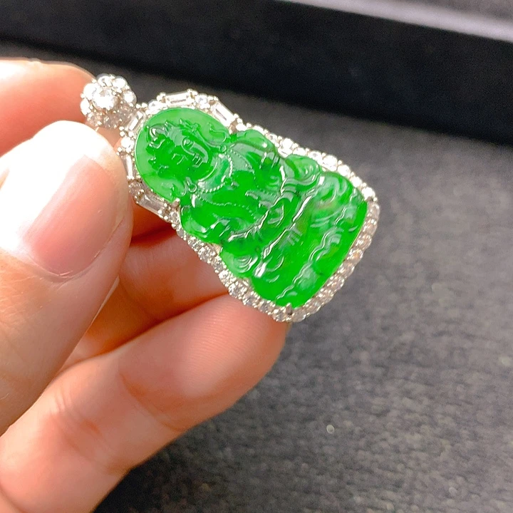 翡翠银S925镶嵌颈饰