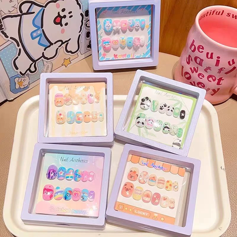 【新款】可爱卡通穿戴甲-果冻胶可拆卸美甲贴-0308-0666
