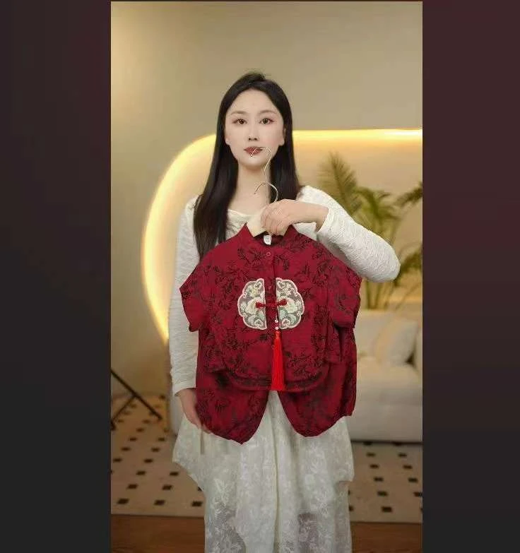 【贝知】2025新中式男女童夏季国风儿童短袖套装时尚休闲绣花两件套