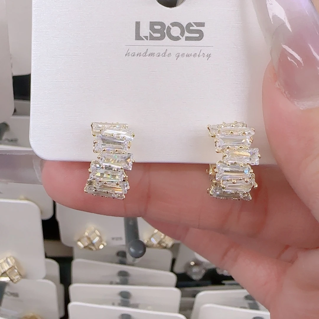 锆石铜合金925银耳环