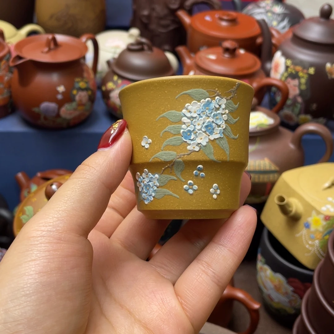 红泥茶杯紫砂主人杯80cc