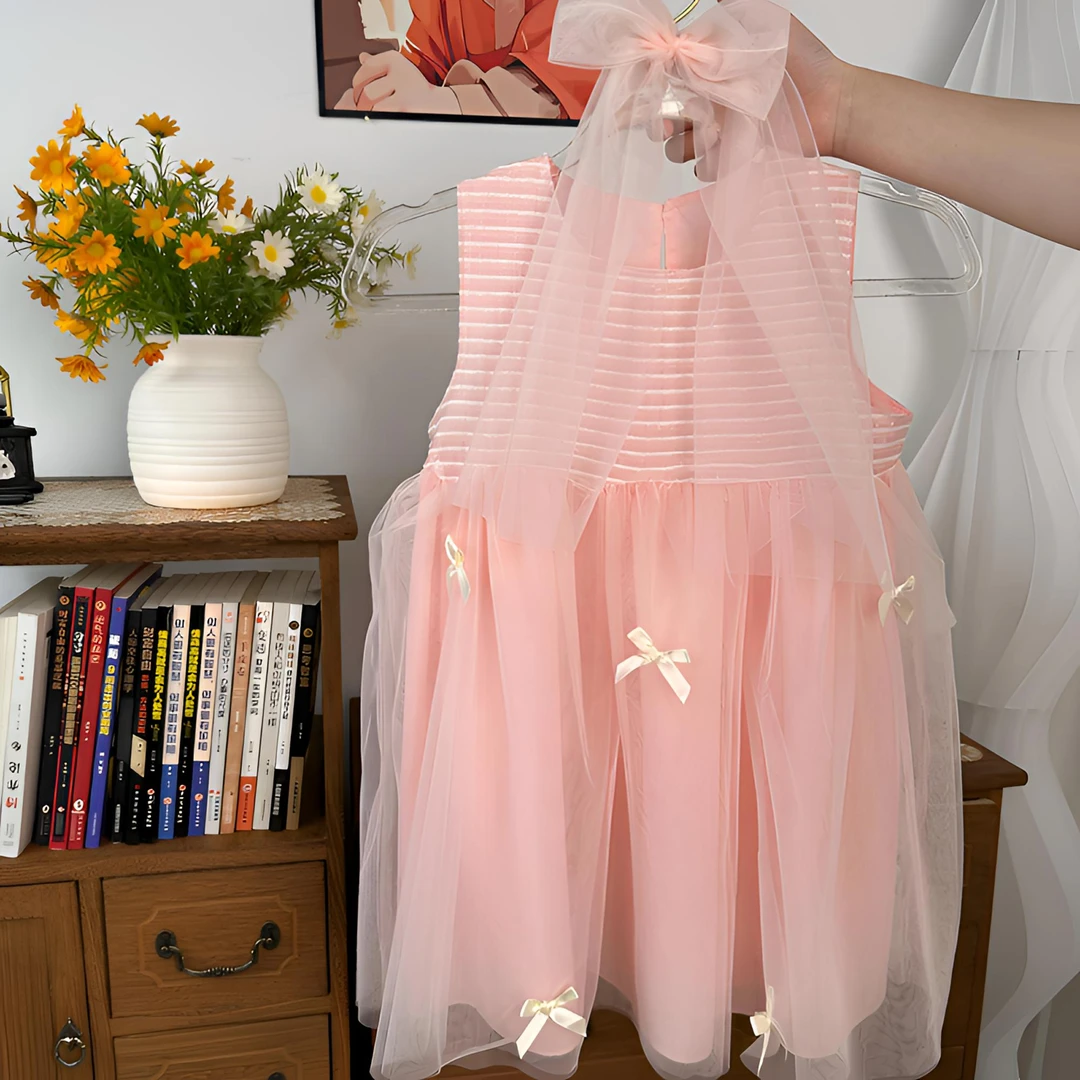 女童印花夏季连衣裙小童吊带小女孩女宝夏季公主裙洋气婴儿