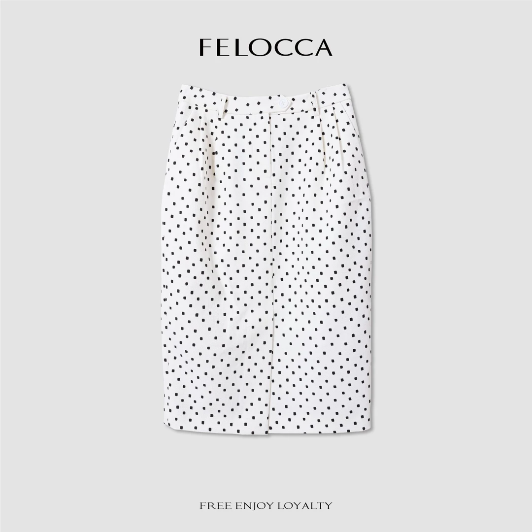 【FELOCCA】时尚点点通勤温柔气质时尚包臀半裙CC2511