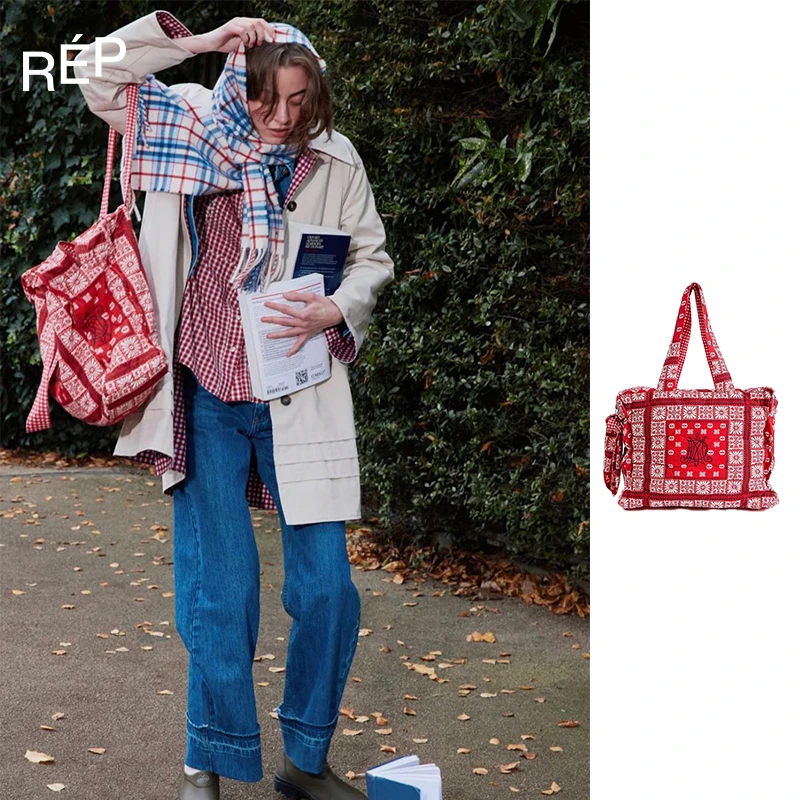 DAMSON MADDER设计师品牌红色印花手提包25PS TheREPUBLIQUE女装