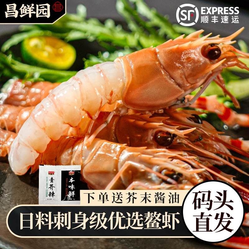 海螯虾新鲜刺身国产东海舟山大号甜虾鲜冻鳌虾国产海虾日料级别