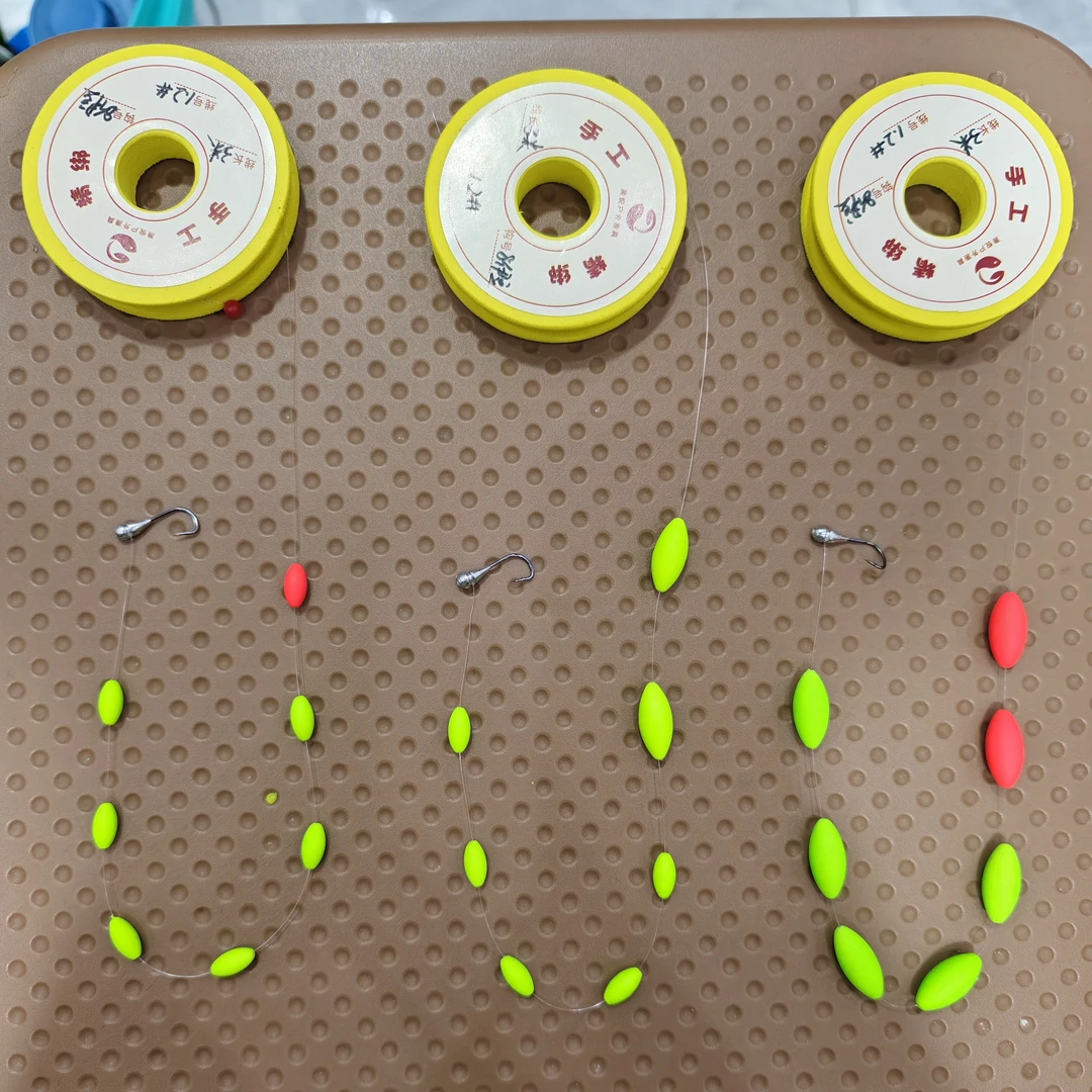 （拍一发三）逗钓鳊鱼鳜鱼七星漂朝天钩线组手工开槽型8号伊豆钩