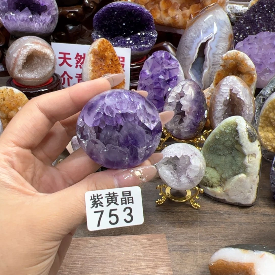 水晶摆件未镶嵌水晶九**贝753