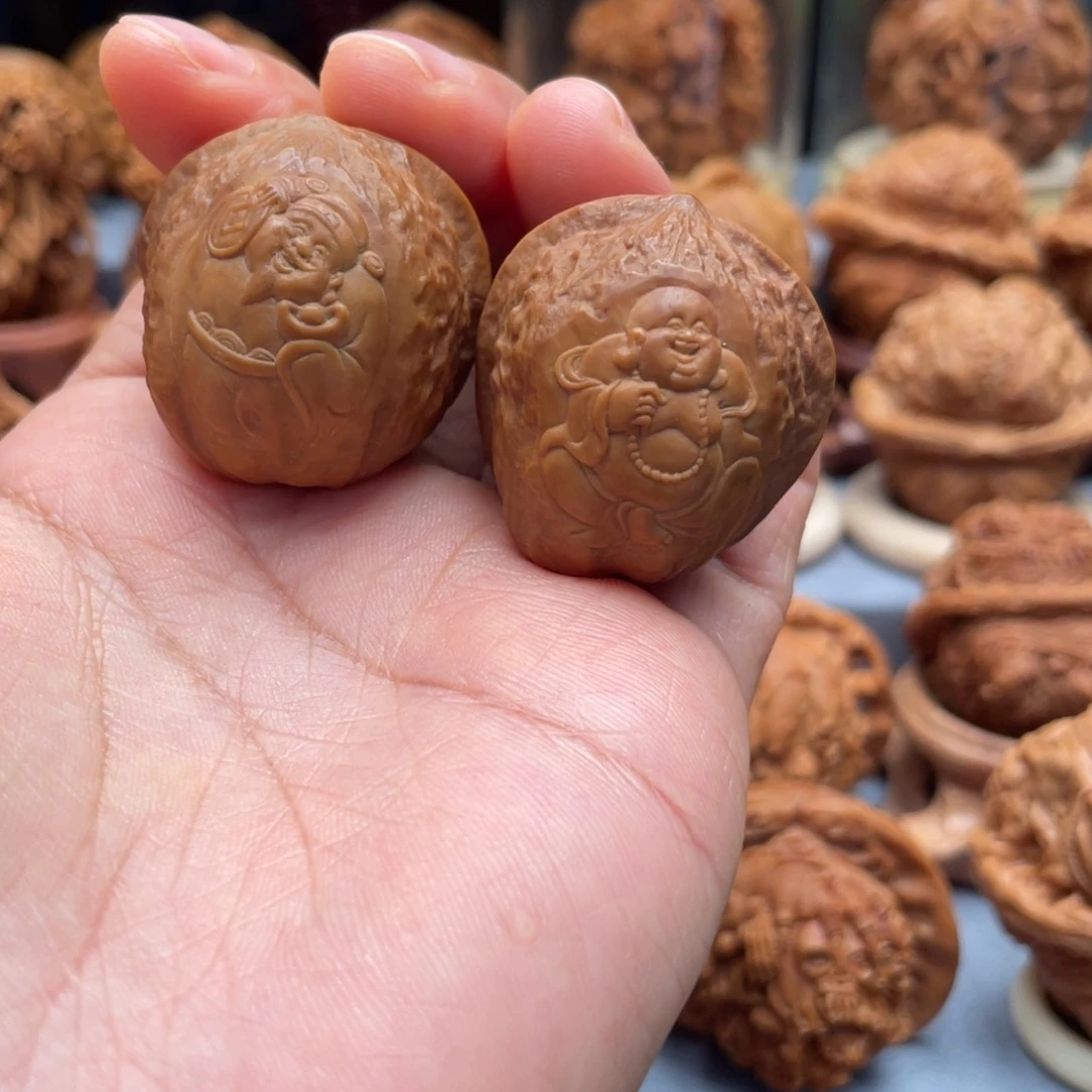 手串/手链核桃财迷野生木鱼元宝雕刻