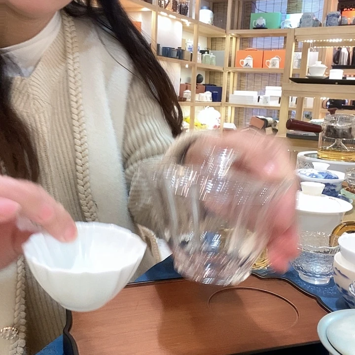 耐高温玻璃双越盖碗1杯子1