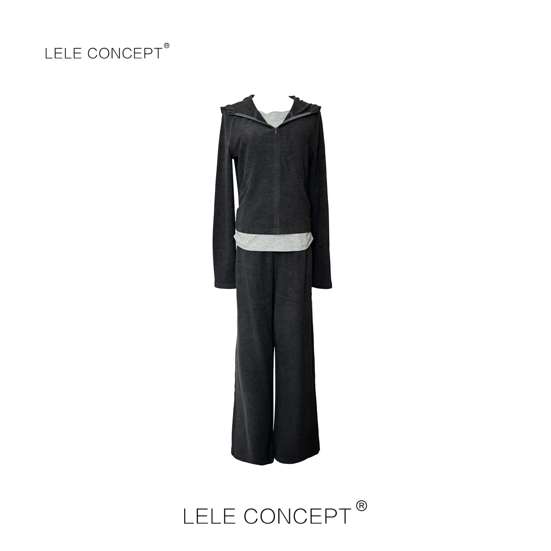 LELE CONCEPT丨【如一】时尚洋气休闲风连帽套装FT25C0097W