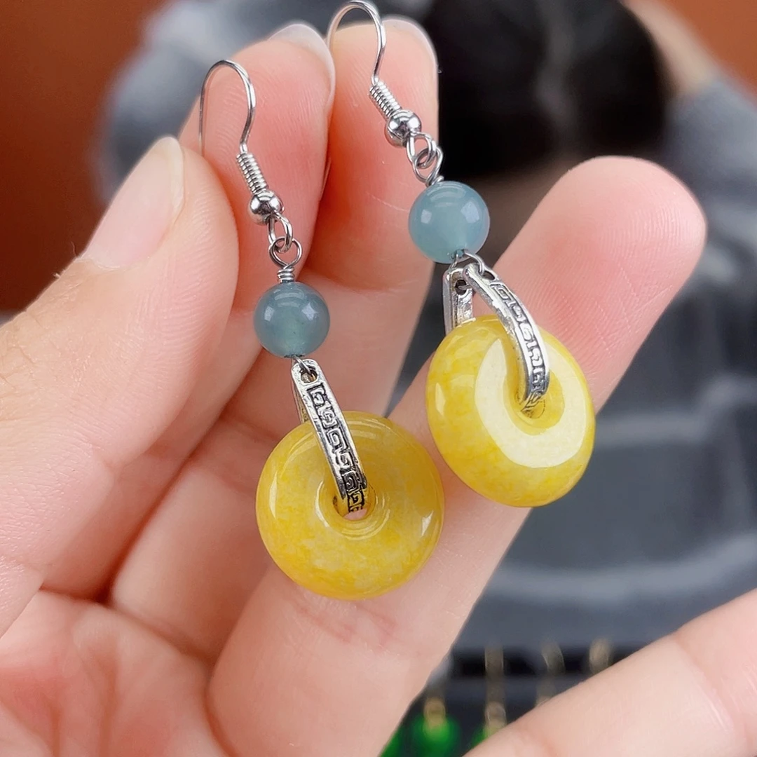 翡翠未镶嵌耳饰饰品