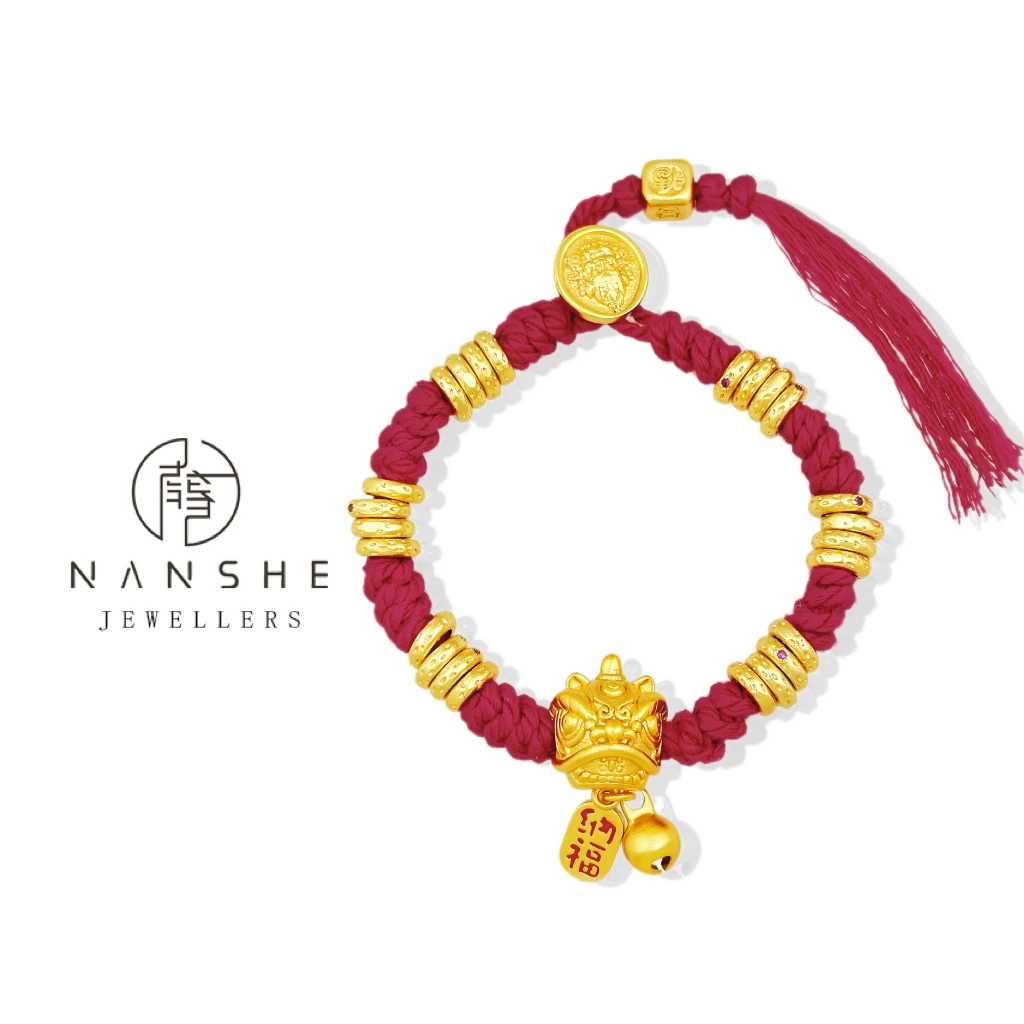 NANSHE/南奢 新中式铃铛醒狮手链