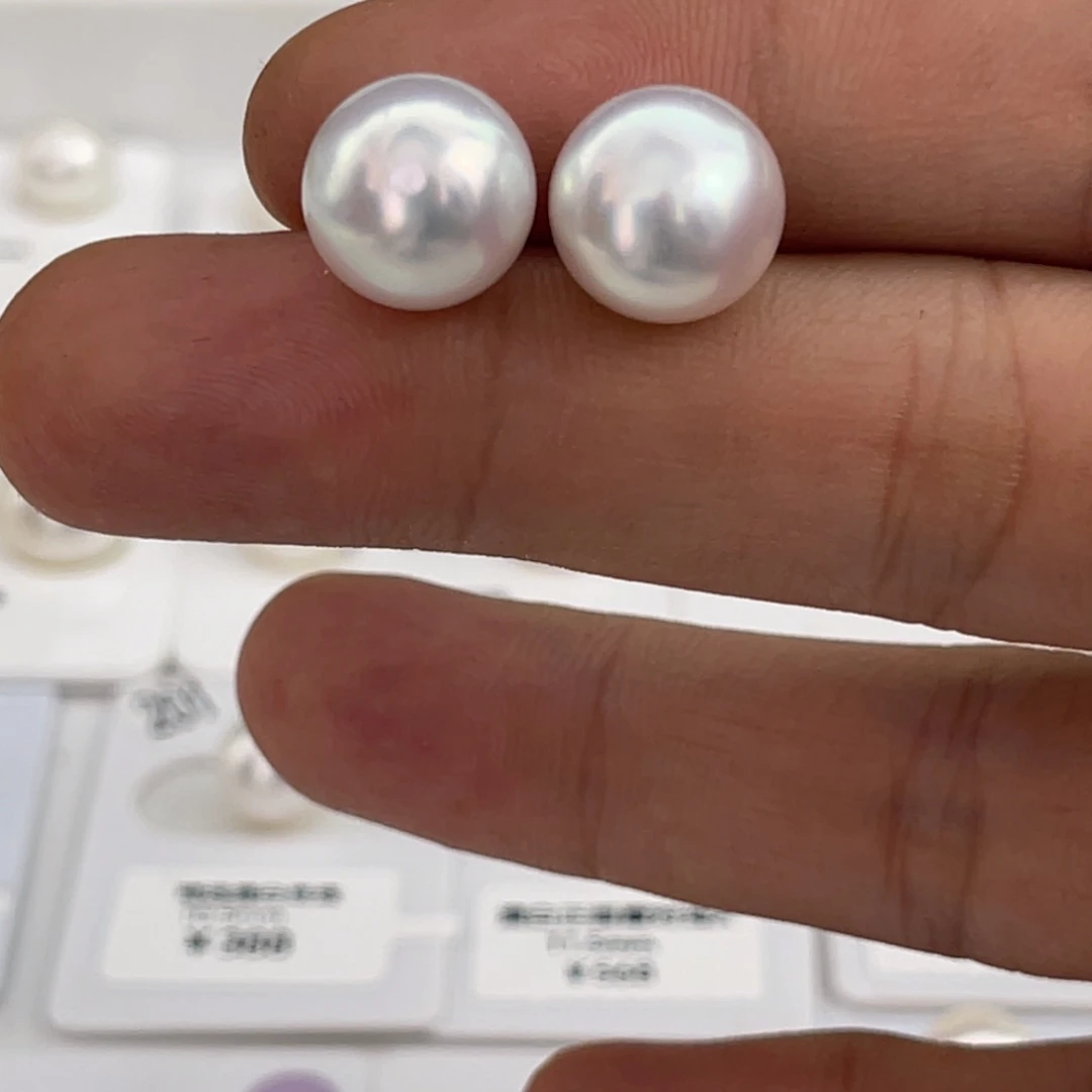 18K金镶嵌裸珠海水珍珠