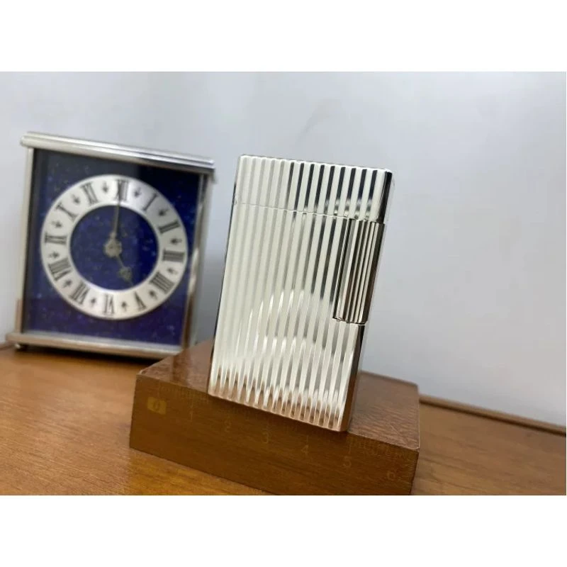 原装正品 S.T.Dupont都彭 L1系列 银色竖条纹大号款打火机Ax