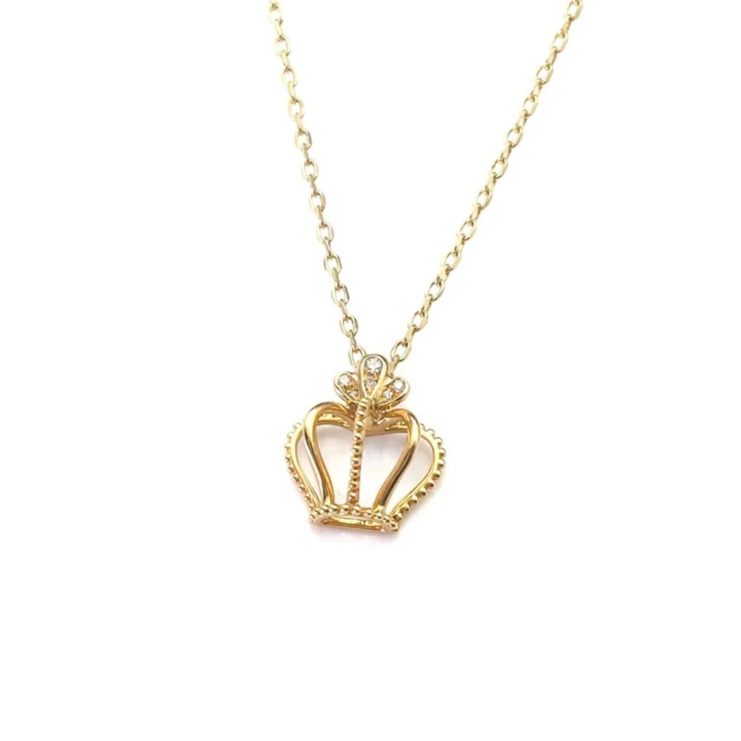 18K金钻石皇冠吊坠【不含链】小皇冠时尚百搭钻石吊坠多样性发一