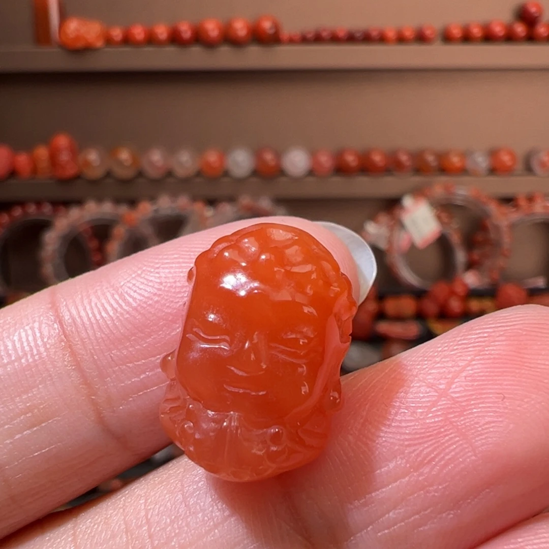 未镶嵌川料南红玛瑙宝宝佛