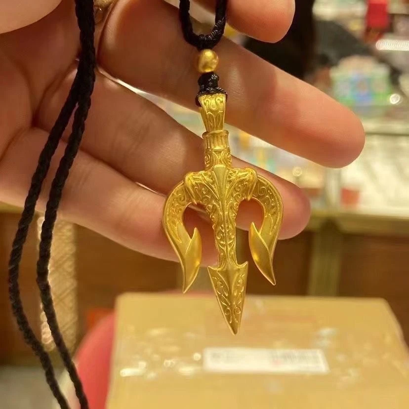 合金吊坠 金贵人吊坠 吊坠 海王叉吊坠