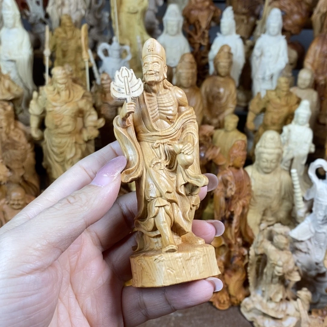 木崖柏12高济公摆件微瑕